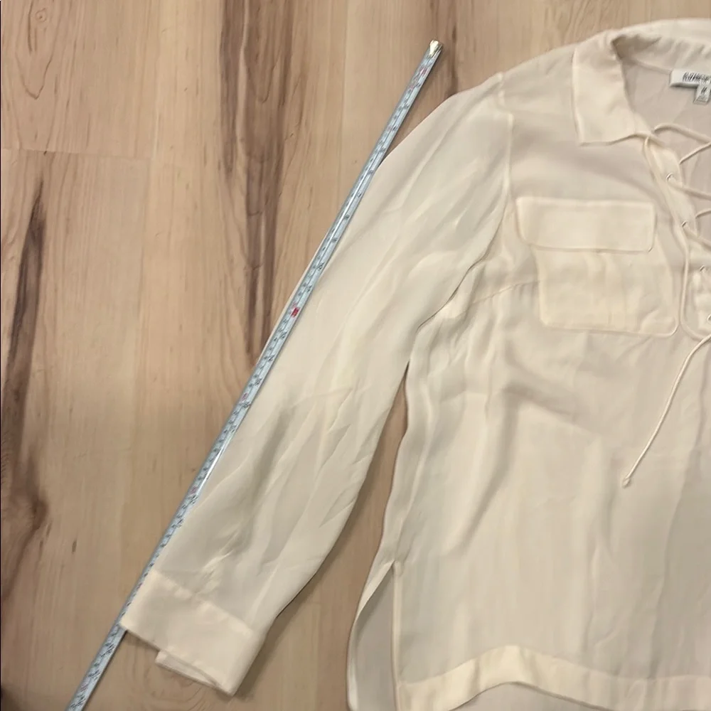 Elizabeth and James Silk Lace-Up Blouse - Picture 5 of 10